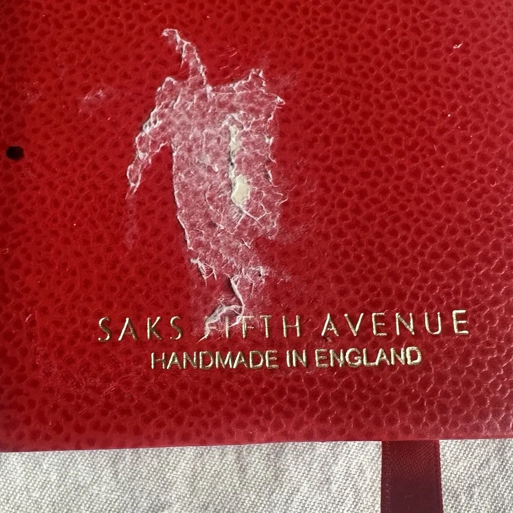 Vintage Saks Fifth Avenue Leather Address Books Made In England: New Unused